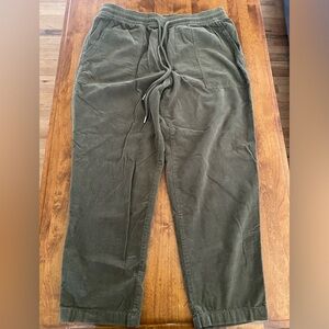 Women’s Loft Corduroy pants. Size 14P, Olive Green color.